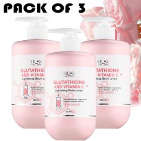 AILKE Glutathione & Vitamin C Skin Care Set, Whiten, Hydrate, Moisturizing, Skin Glowing, Even Skin Tone, For Men and Women (Color: 3 Pack Lotion)