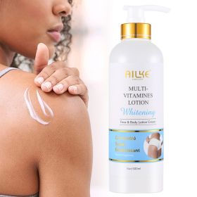 AILKE Multi Vitamin Whitening Body Lotion With Vitamins A,E,B3,B5, Increase Skin Radiance, Even Skin Tone, Moisturizer Cream (Color: Lotion)